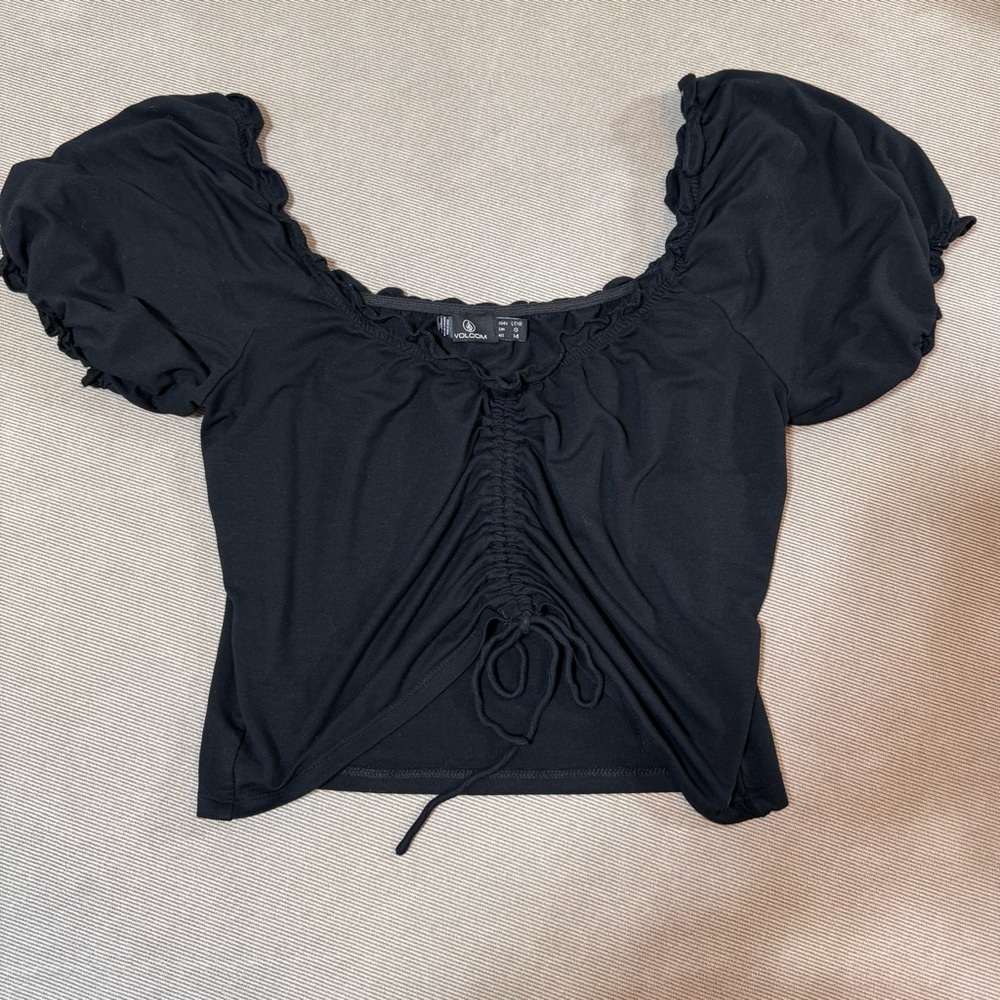 Volcom Women’s Adjustable Crop Top Black Size L